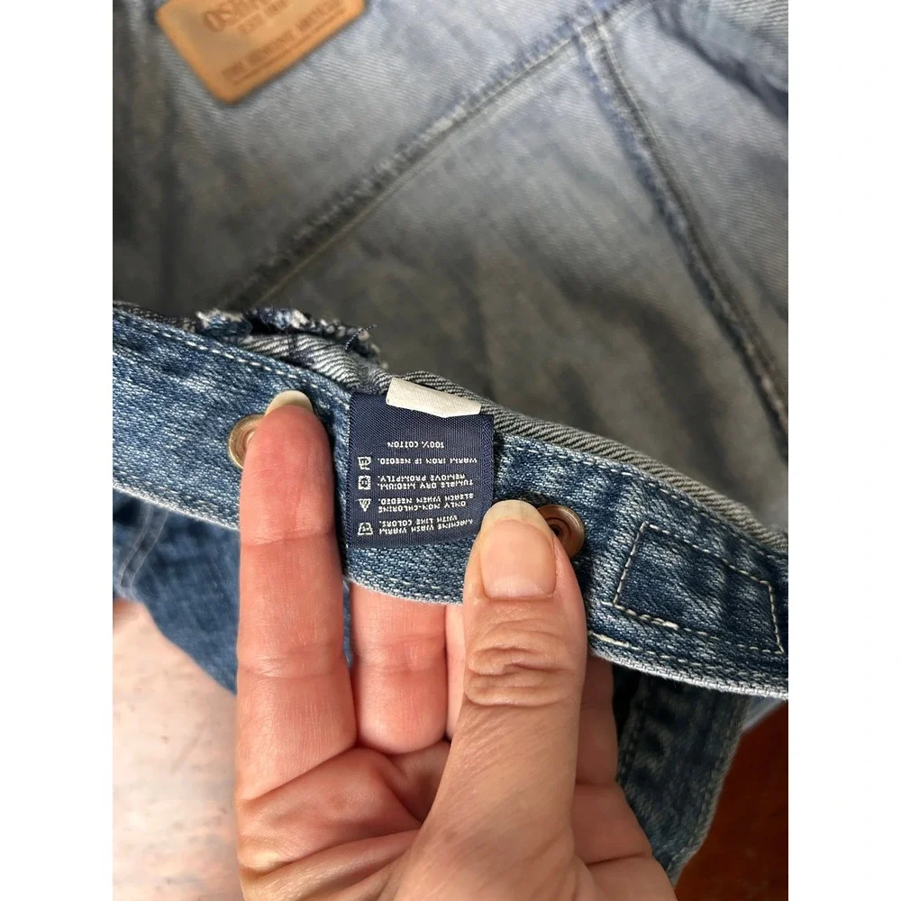 OshKosh Bgosh Kids Blue Denim Trucker Jacket 12 Months Medium Wash Cotton Snap